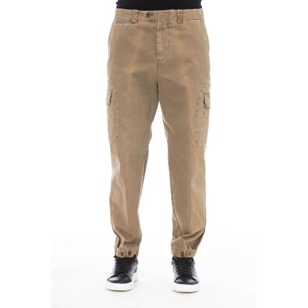 Peserico Brown Cotton Men Men's Pant